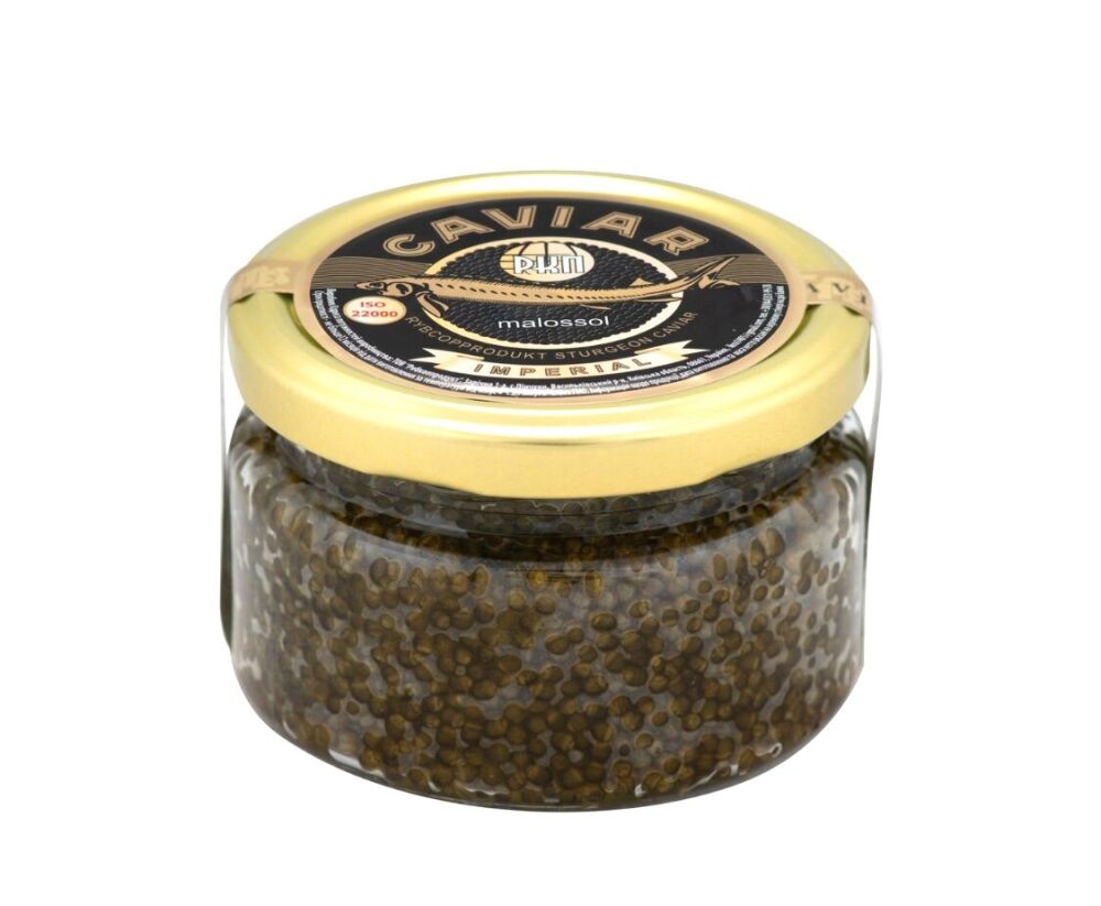 ІКРА ОСЕТРОВА IMPERIAL ОХОЛОДЖЕНА БІЛУГИ 250 ГР. СКЛО ВАКУУМ