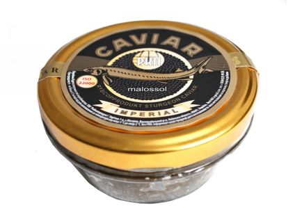 ІКРА ОСЕТРОВА IMPERIAL ОХОЛОДЖЕНА БІЛУГИ 100 ГР. СКЛО ВАКУУМ