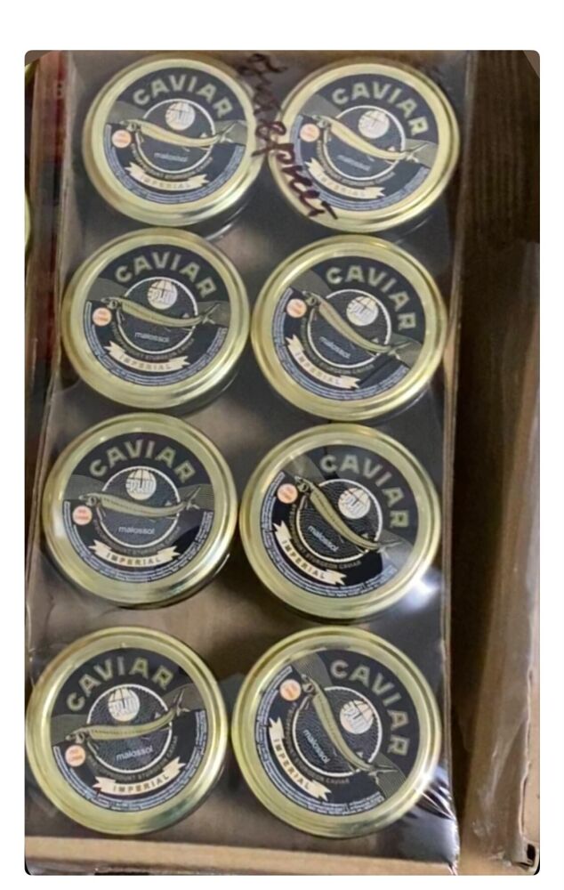 ВИГІДНА ПРОПОЗИЦІЯ! ПОДАРУНКОВИЙ БОКС ОЕТРОВОЇ ІКРИ ПО 50 ГР (8 ШТ )